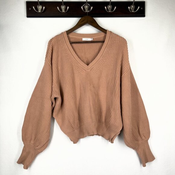 Lush Chunky Cable Knit Sweater Oversized Blush Pink Coquette Women's Small - Picture 1 of 6